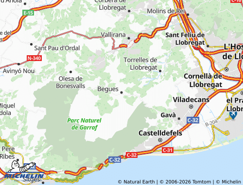 MICHELIN-Landkarte Begues - ViaMichelin