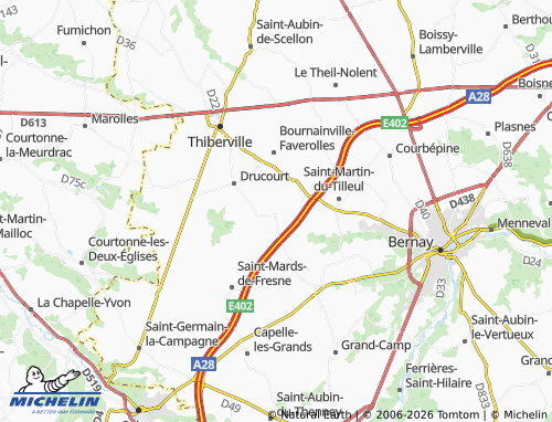 MICHELIN Saint-Vincent-du-Boulay map - ViaMichelin