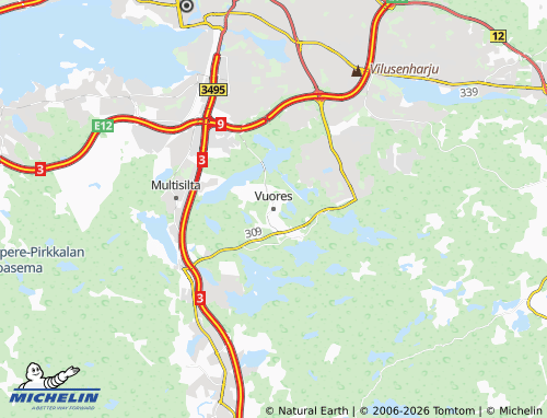 MICHELIN Vuores map - ViaMichelin
