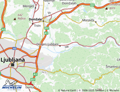 MICHELIN Dol pri Ljubljani map - ViaMichelin