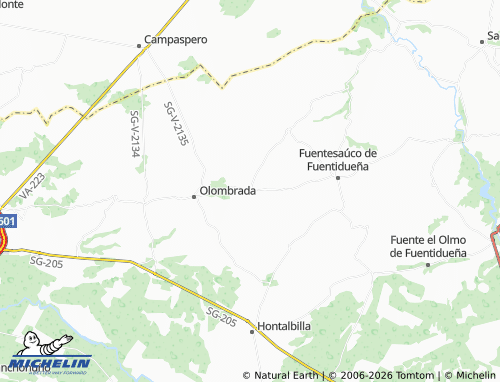 MICHELIN Vegafría map - ViaMichelin
