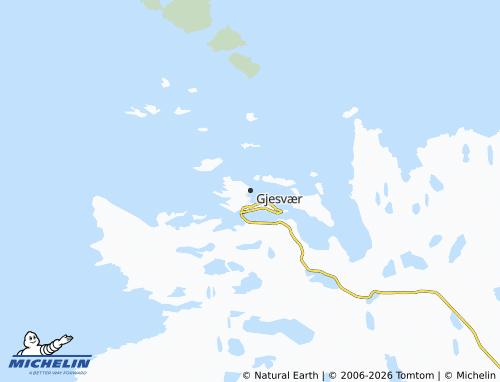 MICHELIN Gjesvær map - ViaMichelin