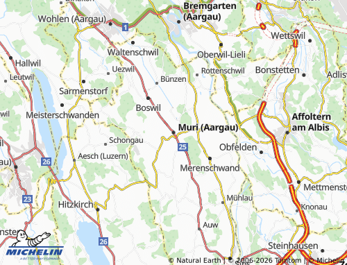 MICHELIN-Landkarte Muri (Aargau) - ViaMichelin