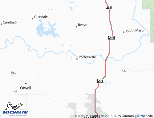 MICHELIN Portersville map - ViaMichelin