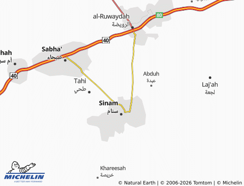 MICHELIN Ajabah map - ViaMichelin