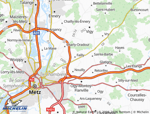 MICHELIN Failly map - ViaMichelin