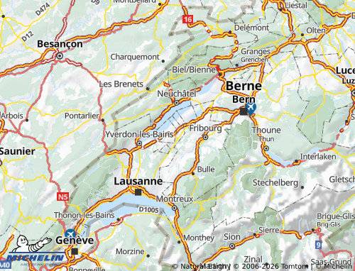 Mappa MICHELIN La Broye-Vully - ViaMichelin