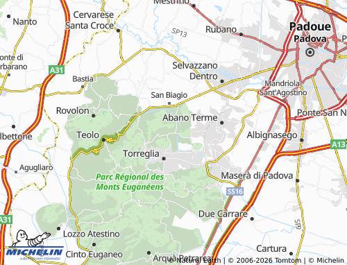 MICHELIN Monteortone map - ViaMichelin