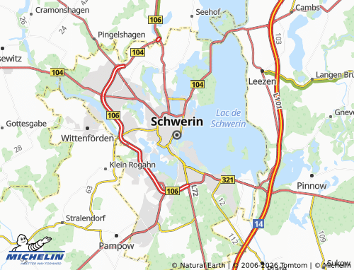 MICHELIN Schwerin map - ViaMichelin