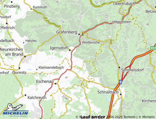 MICHELIN Unterrüsselbach map - ViaMichelin