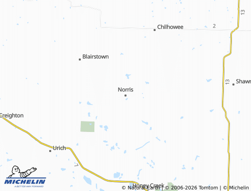 Carte MICHELIN Norris - ViaMichelin