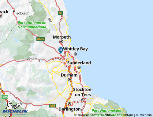 Carte MICHELIN South Tyneside - ViaMichelin