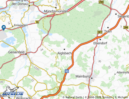 Mappa MICHELIN Aiglsbach - ViaMichelin