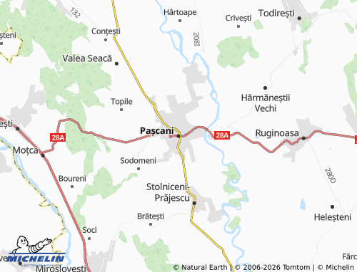 MICHELIN Pașcani map - ViaMichelin