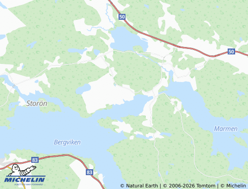 MICHELIN Vannsätter map - ViaMichelin