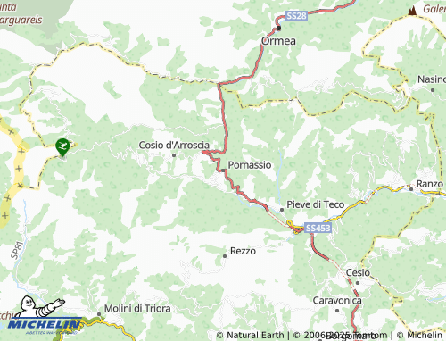 MICHELIN Pornassio map - ViaMichelin