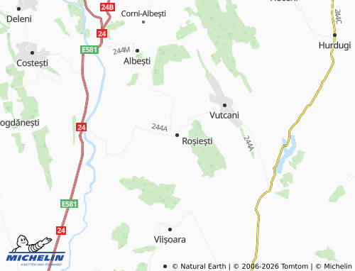 Mapa MICHELIN Roșiești - ViaMichelin
