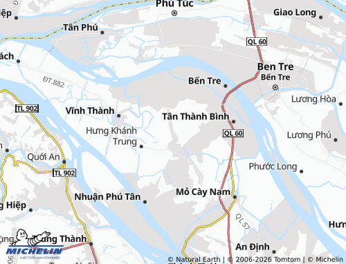 Mappa MICHELIN Mỏ Cày Bắc - ViaMichelin