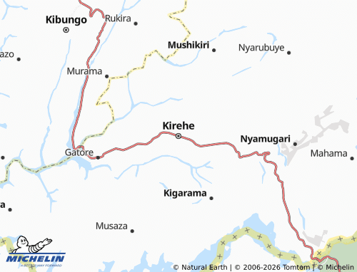 Mappa MICHELIN Kirehe - ViaMichelin
