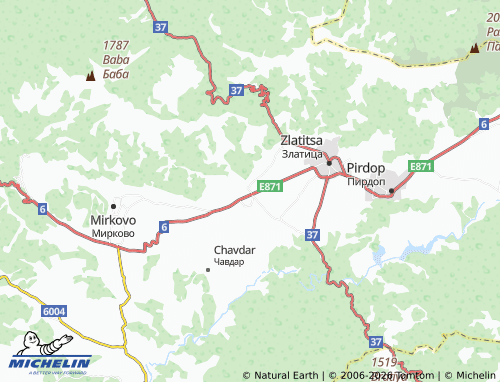 Carte MICHELIN Chelopech - ViaMichelin