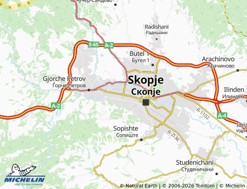 Mapa MICHELIN Karposh 1 - ViaMichelin