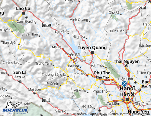 Mappa MICHELIN Yên Bái - ViaMichelin