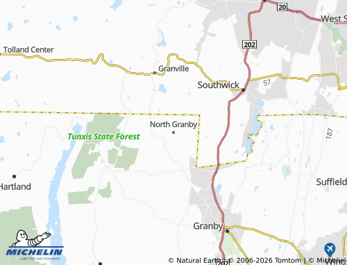 Carte MICHELIN North Granby - ViaMichelin