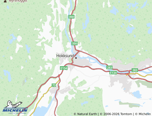MICHELIN-Landkarte Hokksund - ViaMichelin