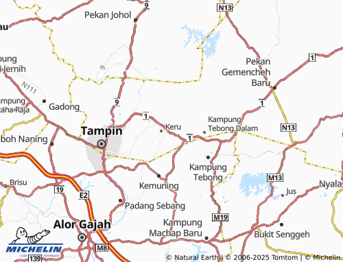 MICHELIN Kampung Keru map - ViaMichelin