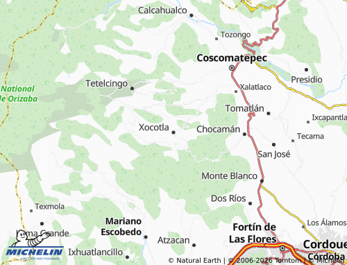 Mappa MICHELIN Xocotla - ViaMichelin