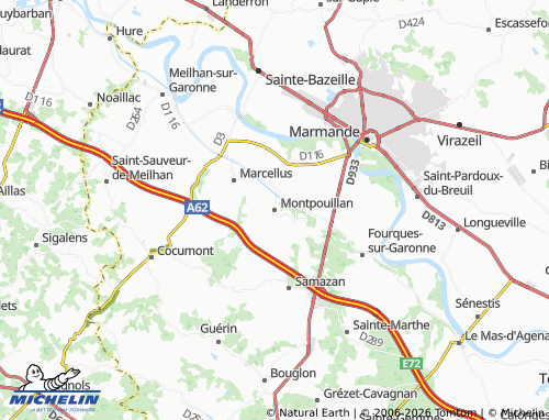 Carte MICHELIN Montpouillan - ViaMichelin