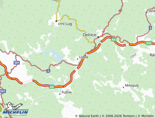Mapa MICHELIN Lokve - ViaMichelin