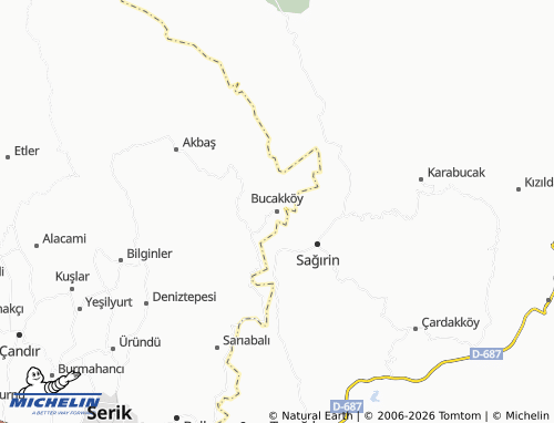 MICHELIN Bucakköy map - ViaMichelin