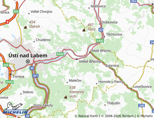 Mappa MICHELIN Velké Březno - ViaMichelin