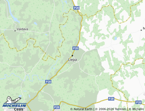 Mapa MICHELIN Liepas pagasts - ViaMichelin