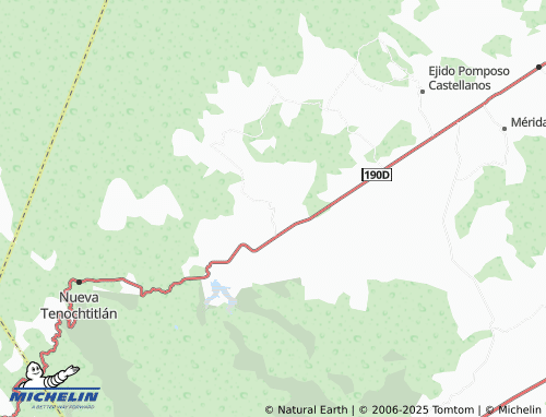 MICHELIN Ejido Vistahermosa map - ViaMichelin