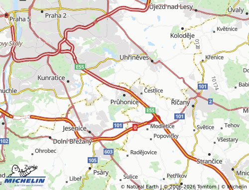 Mappa MICHELIN Průhonice - ViaMichelin
