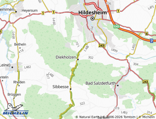 MICHELIN Diekholzen map - ViaMichelin