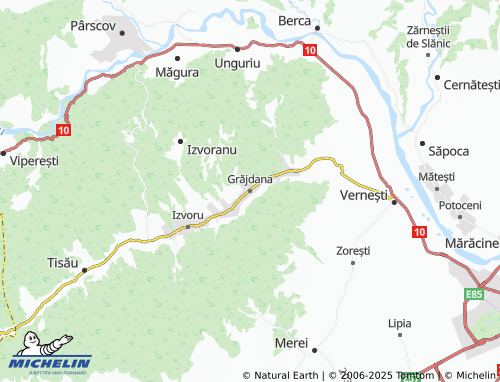 MICHELIN-Landkarte Grăjdana - ViaMichelin