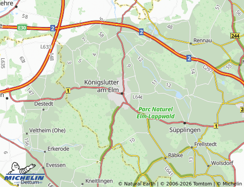 MICHELIN Königslutter am Elm map - ViaMichelin