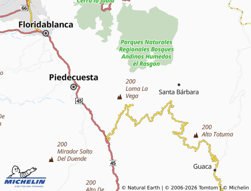 MICHELIN La Cuchilla map - ViaMichelin