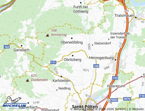 MICHELIN Obritzberg-Rust map - ViaMichelin