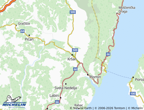 MICHELIN Kršan map - ViaMichelin