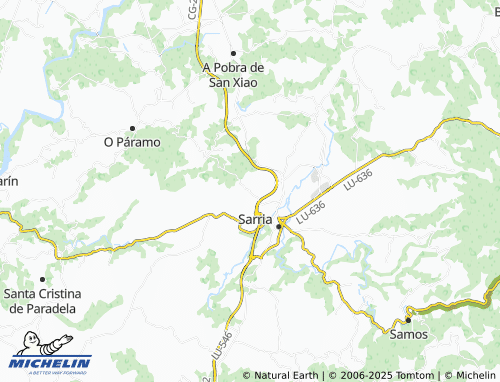 MICHELIN Santalla de Arxemil (Santalla) map - ViaMichelin