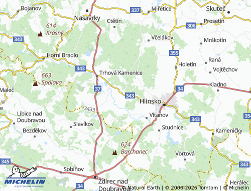 Mapa MICHELIN Rváčov - ViaMichelin