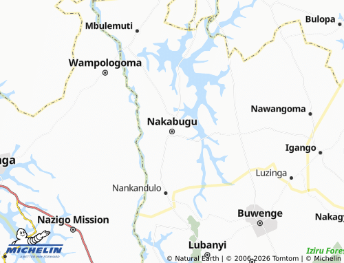 MICHELIN Nakabugu map - ViaMichelin