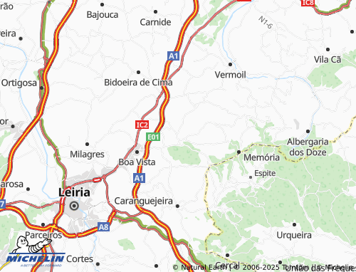MICHELIN Colmeias map - ViaMichelin