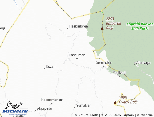 Mappa MICHELIN Hasdümen - ViaMichelin
