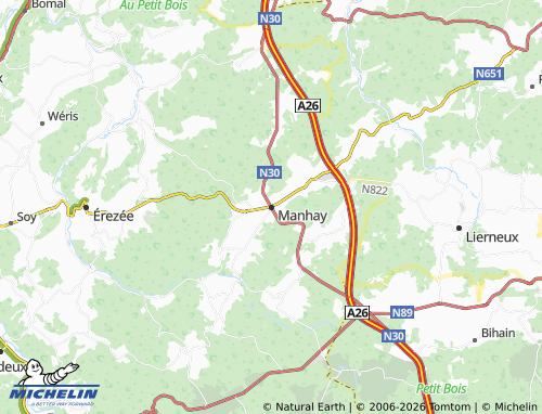 Carte MICHELIN Manhay - ViaMichelin