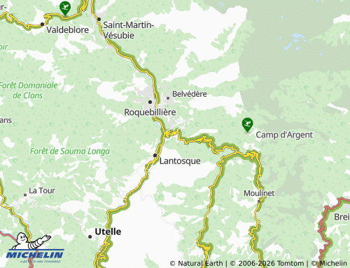 Carte MICHELIN La Bollène-Vésubie - ViaMichelin